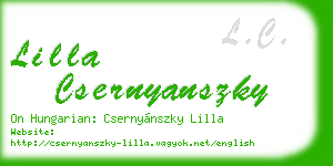 lilla csernyanszky business card