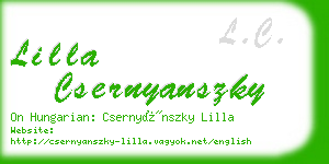 lilla csernyanszky business card